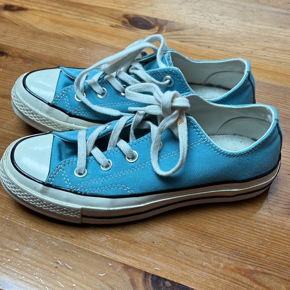 Blue low top Converse chuck Taylor tie sneakers women’s 6 - Picture 5 of 10